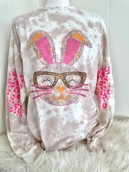 Pink leopard bunny