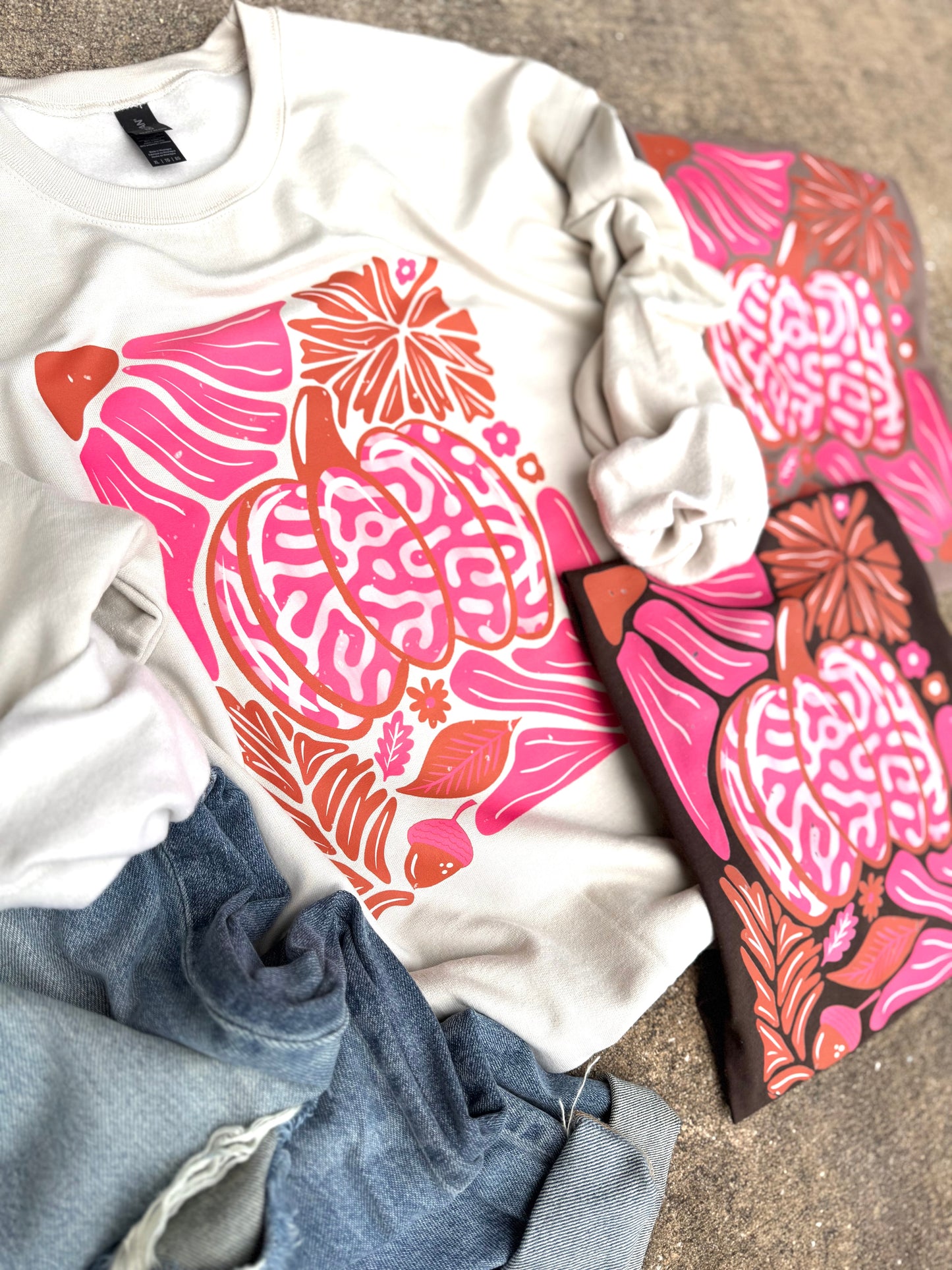 Preppy Pumpkin Tee OR Sweatshirt - RTS