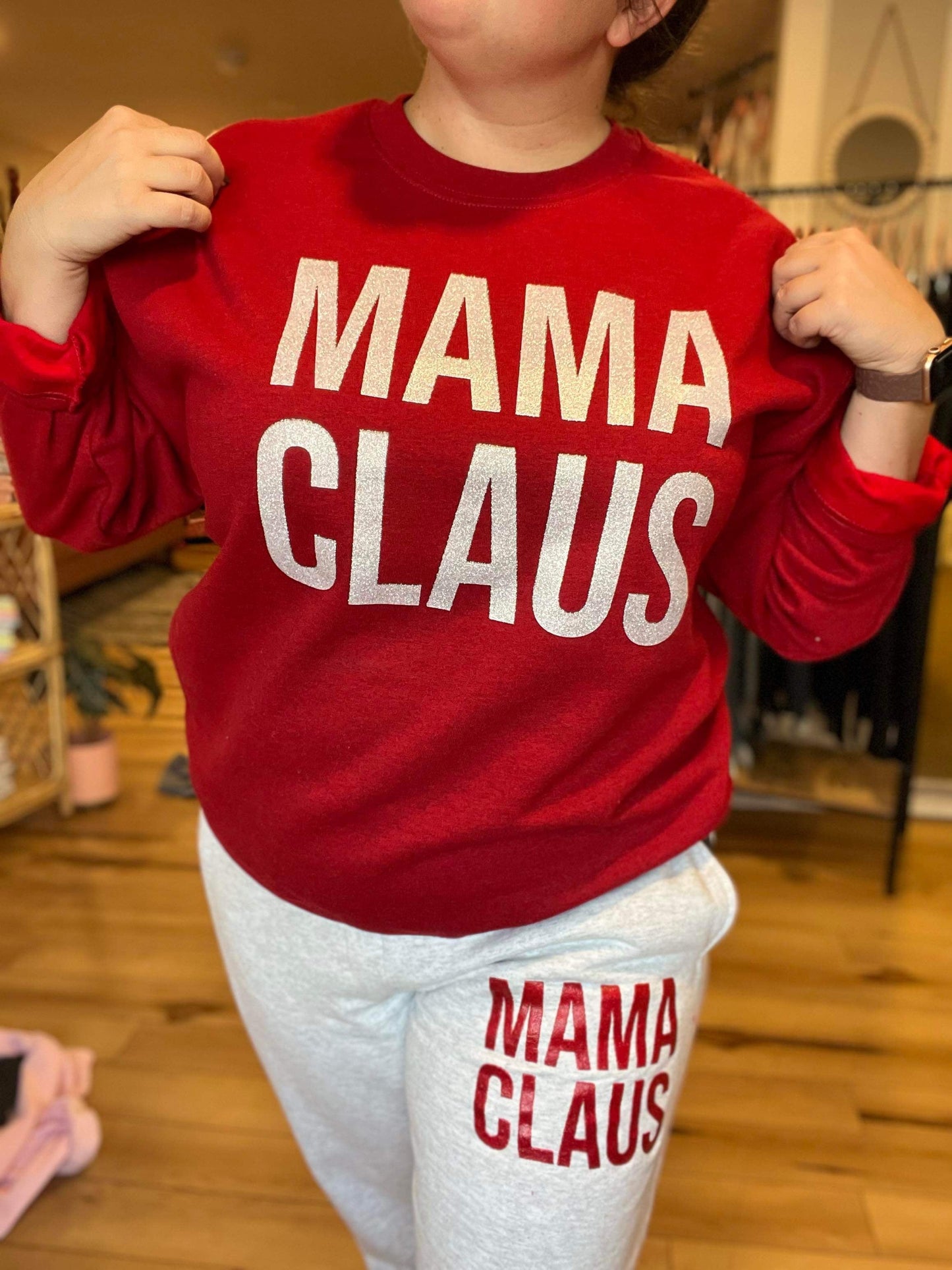 ) Traditional Mama Claus Crew set Jogger - RTS