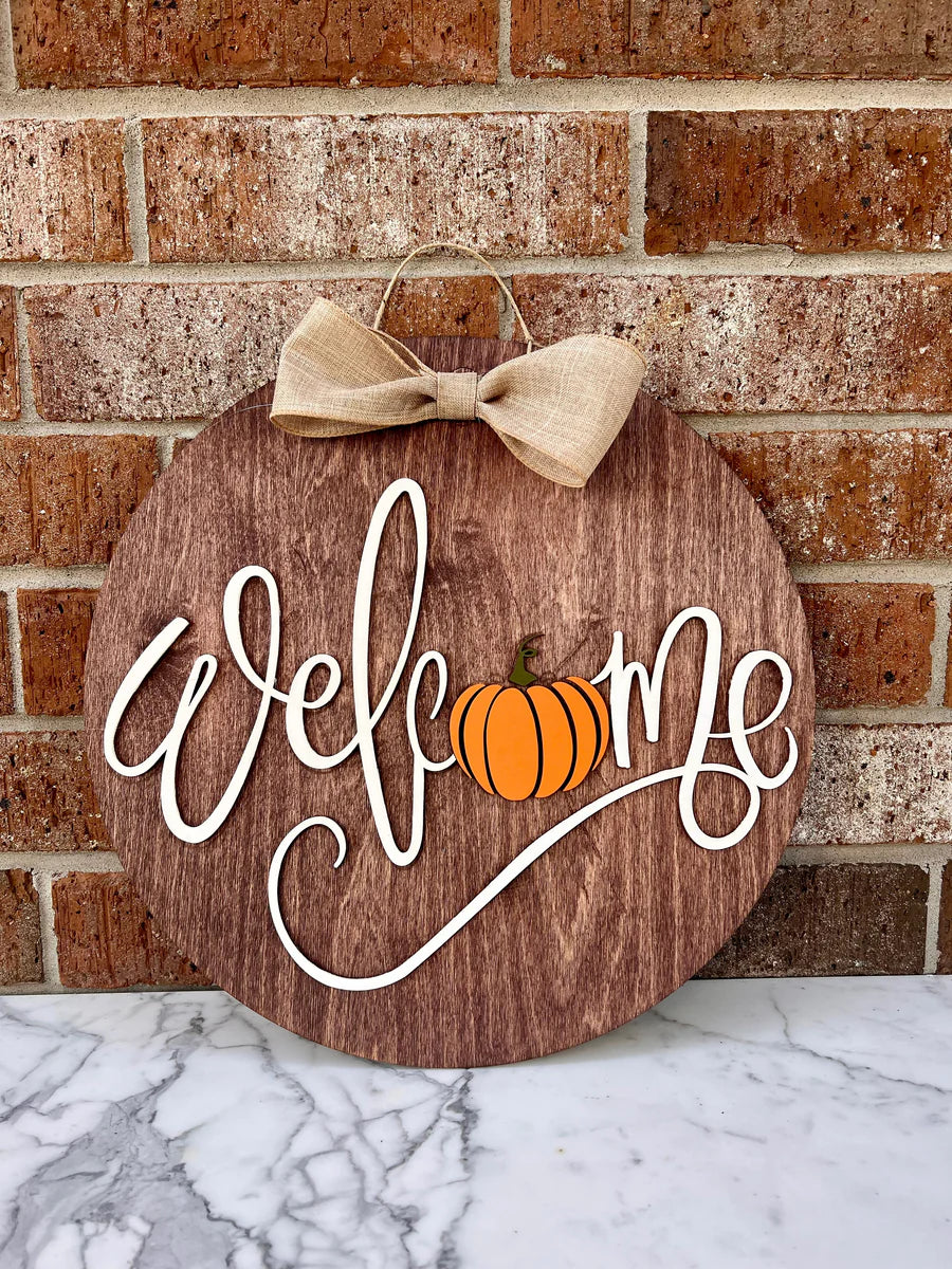 Fall Welcomes Sign