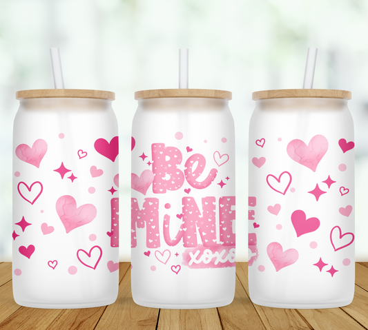 Be Mine XOXO Glass Can