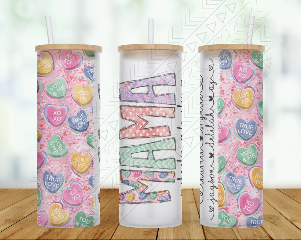 Custom Conversation Hearts Name & Kids Tumbler