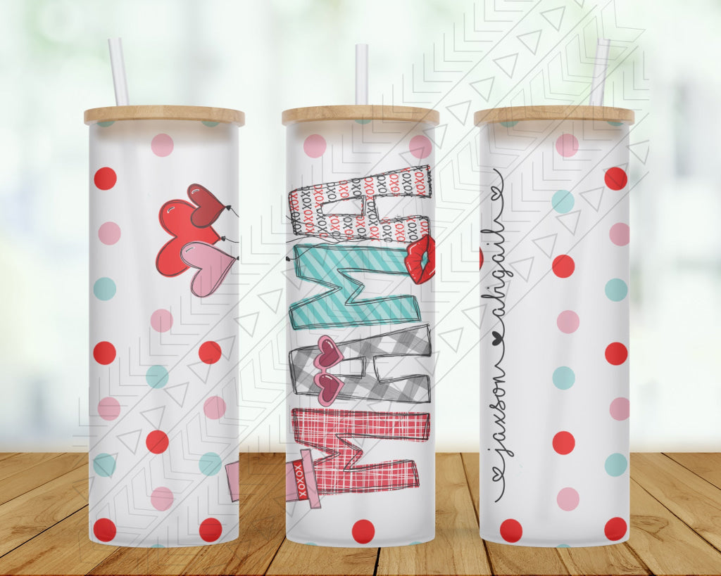 Custom Vday Name & Kids Tumbler