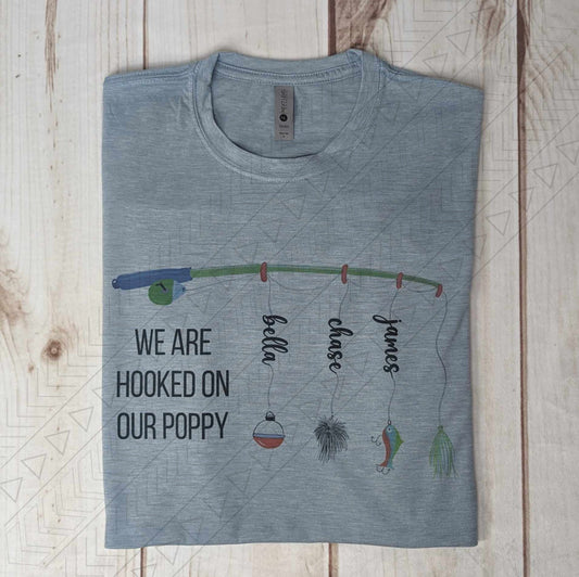 Hooked On (custom names) Shirts & Tops