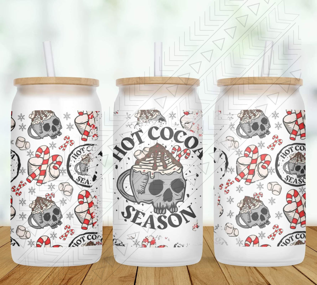 Hot Cocoa Season Glass Can