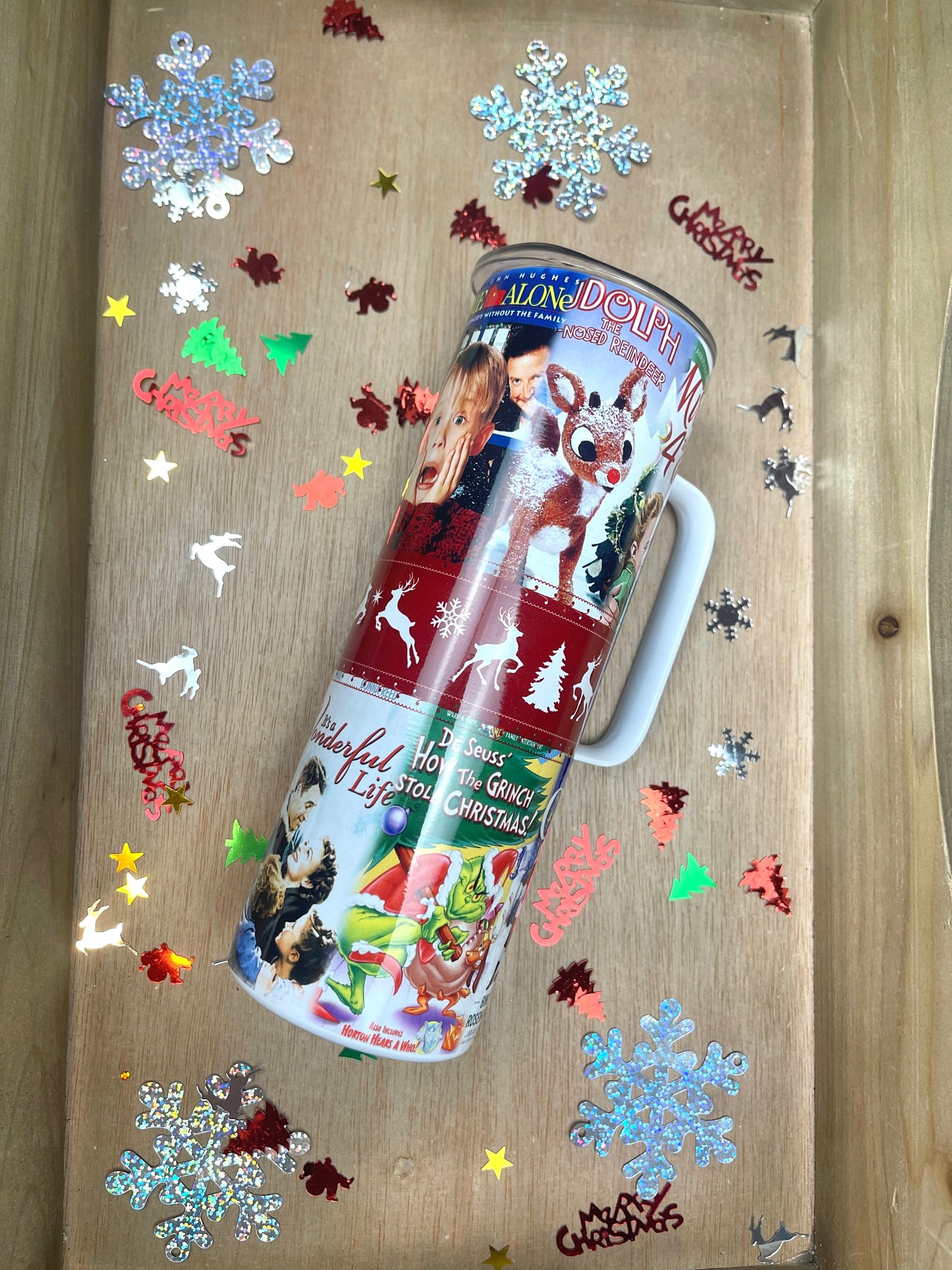 Christmas movie tumbler mug