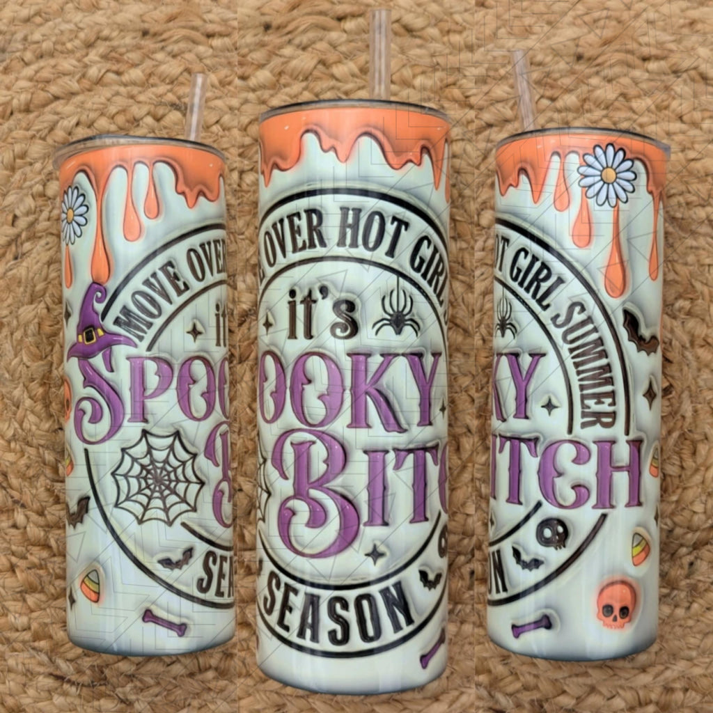 Spooky Bitch 3D Puff Tumbler